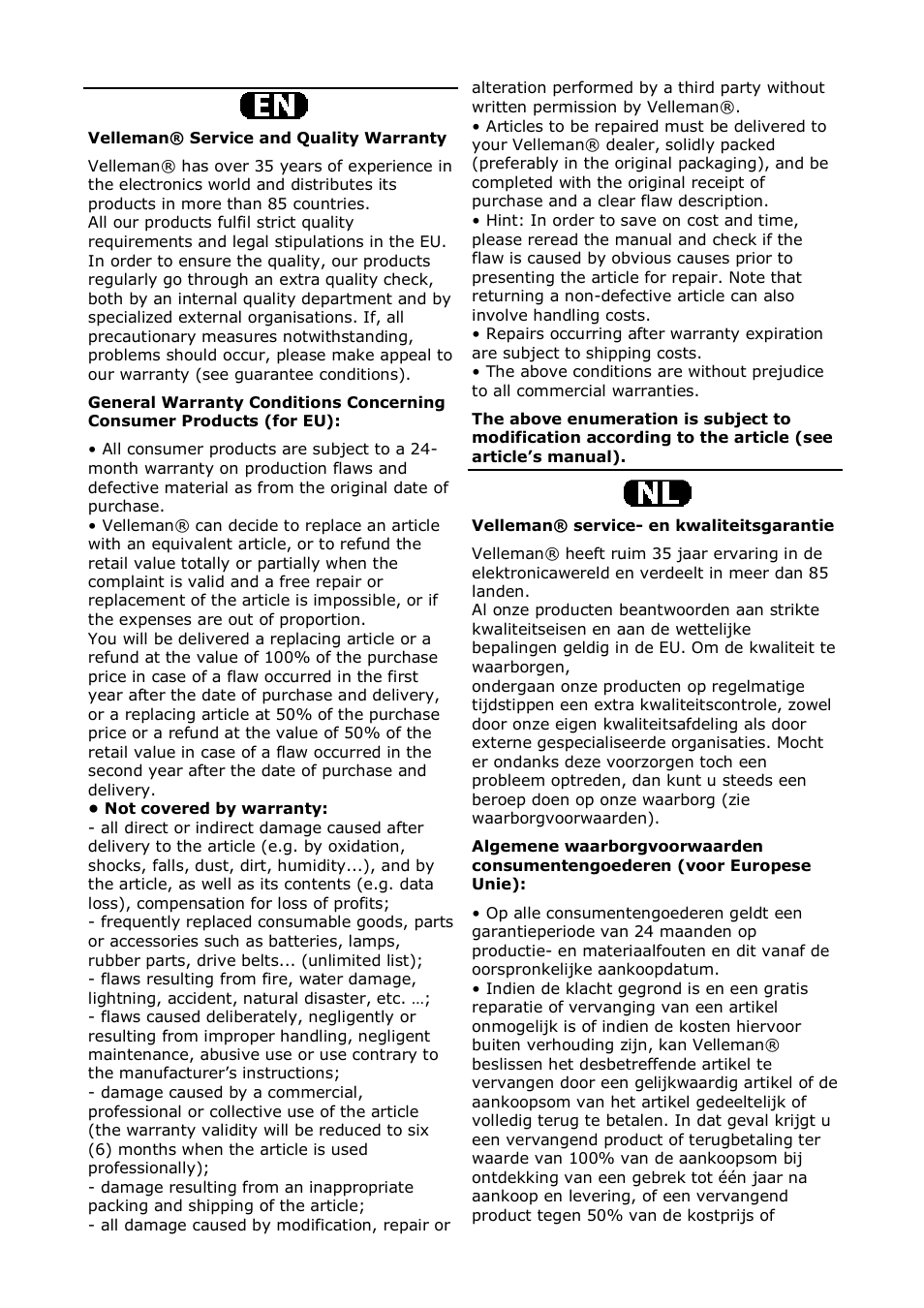Velleman CARS4700 User Manual | Page 16 / 19