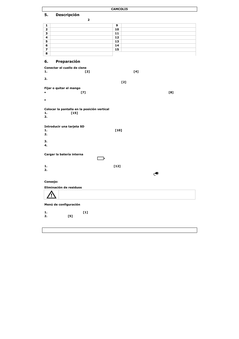 Velleman CAMCOLI5 User Manual | Page 24 / 37