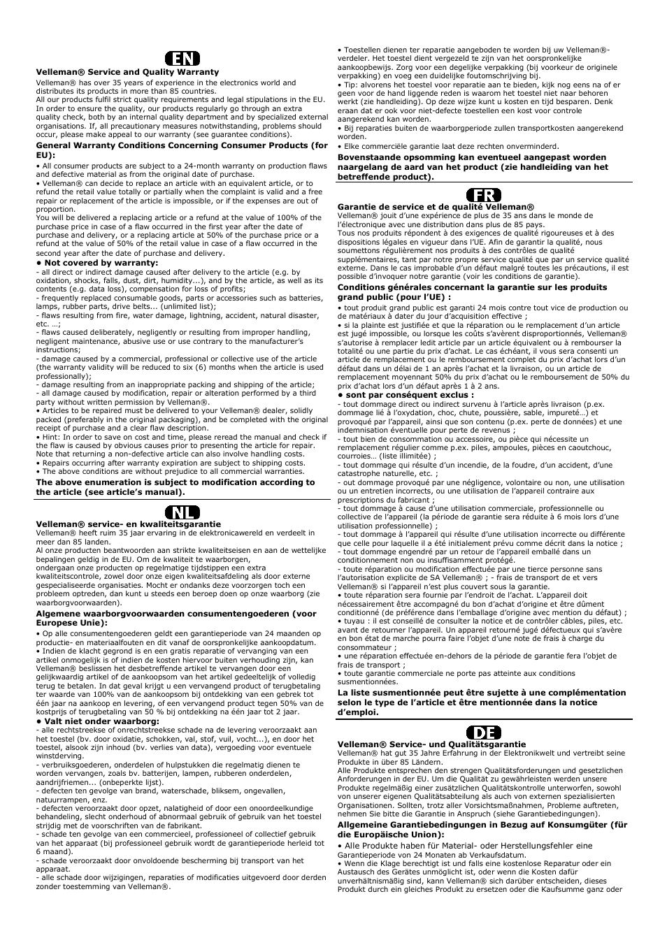 Velleman DESG2 User Manual | Page 24 / 26