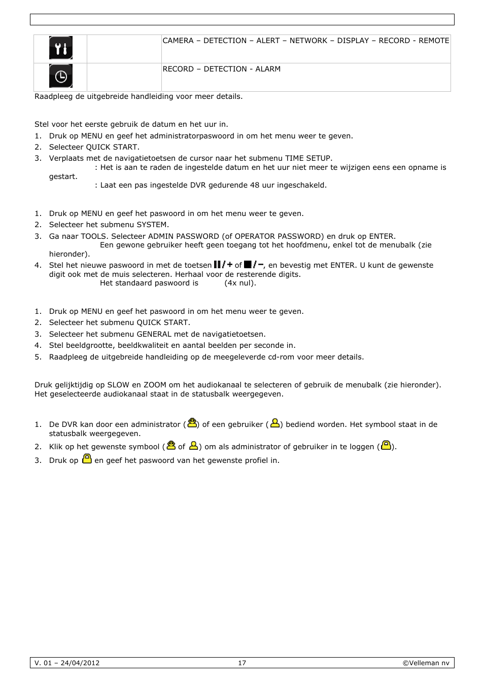 Velleman CCTVPROM14 User Manual | Page 17 / 49