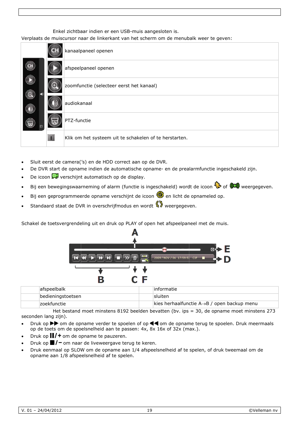 Velleman CCTVPROM14 User Manual | Page 19 / 49