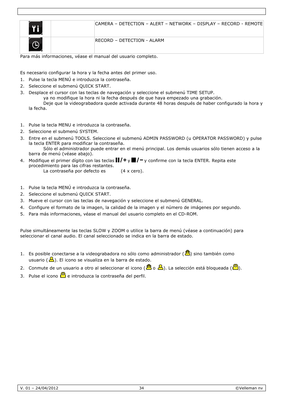 Velleman CCTVPROM14 User Manual | Page 34 / 49