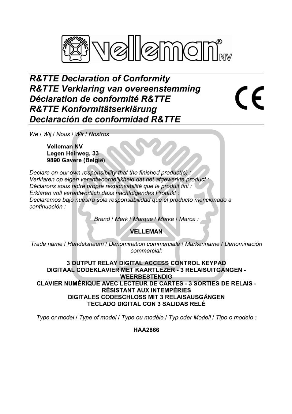 Velleman HAA2866 User Manual | Page 46 / 47