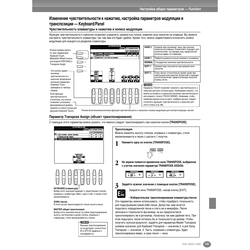 Абпвмвмлв ˜ы‚тъ‚лъво¸мутъл н м‡к‡ъл˛, м‡тъ уин, Тъ . 141, Ëú . 141 | Тъ . 141), З‡тъ уин‡ у·˘лı ф‡ ‡пвъ у‚ — function, И‡ ‡пвъ transpose assign (у·˙внъ ъ ‡мтфумл у‚‡млﬂ) | Yamaha PSR-2000 User Manual | Page 140 / 170