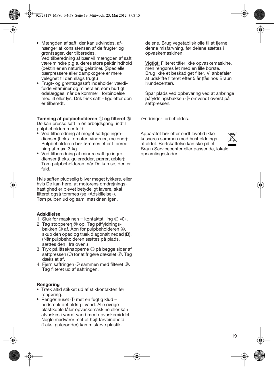 Braun Multiquick 5 MP 80 User Manual | Page 19 / 57