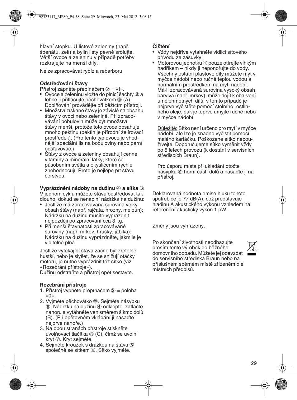 Braun Multiquick 5 MP 80 User Manual | Page 29 / 57