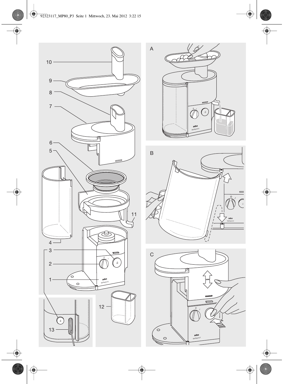 92323117_mp80_p3 | Braun Multiquick 5 MP 80 User Manual | Page 3 / 57