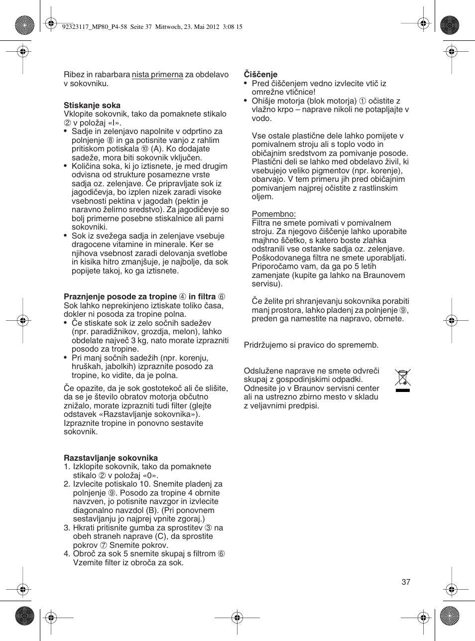 Braun Multiquick 5 MP 80 User Manual | Page 37 / 57