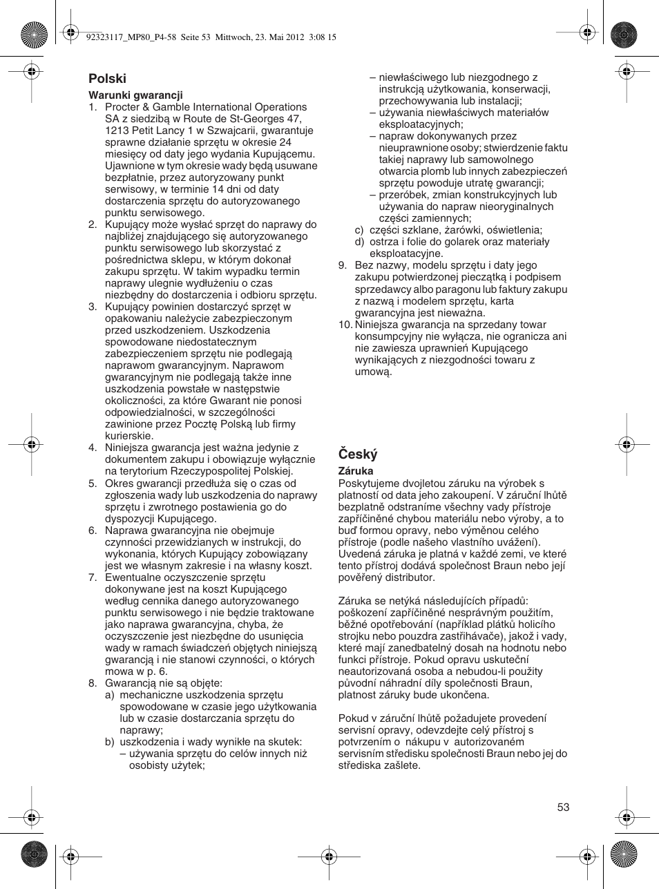 Braun Multiquick 5 MP 80 User Manual | Page 53 / 57