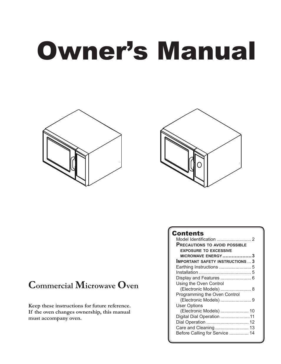 ACP RCS511TS Owner's Manual User Manual | 14 pages