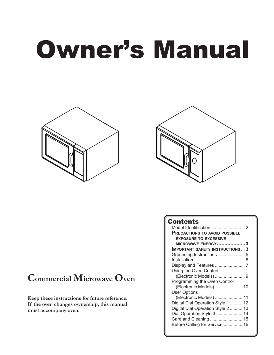 ACP RFS518TS Owner's Manual User Manual | 16 pages