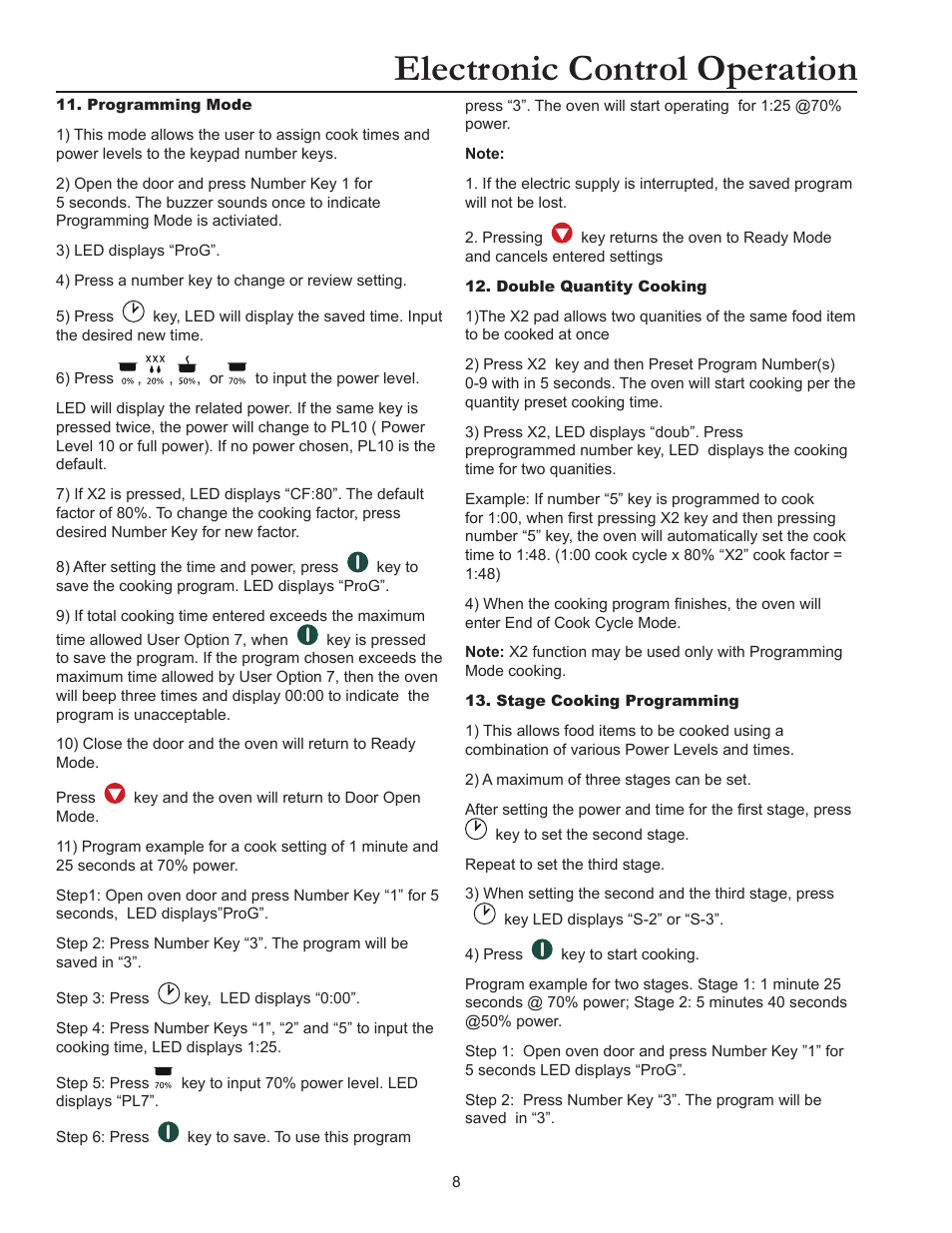 Electronic control operation | ACP MMS10TS Owner's Manual User Manual | Page 8 / 12