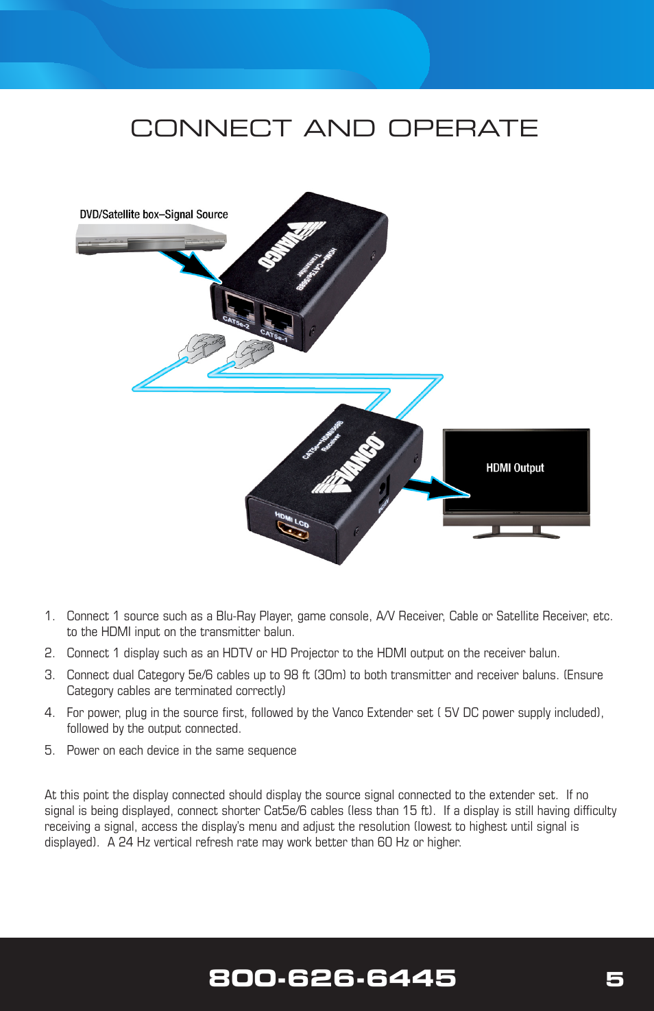 Connect and operate | VANCO 280502 User Manual | Page 5 / 8
