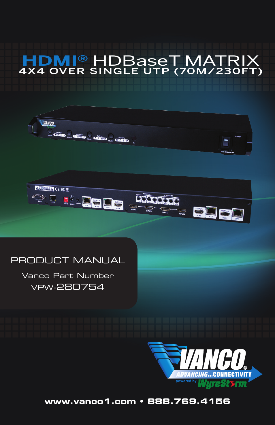 VANCO VPW-280754 User Manual | 20 pages