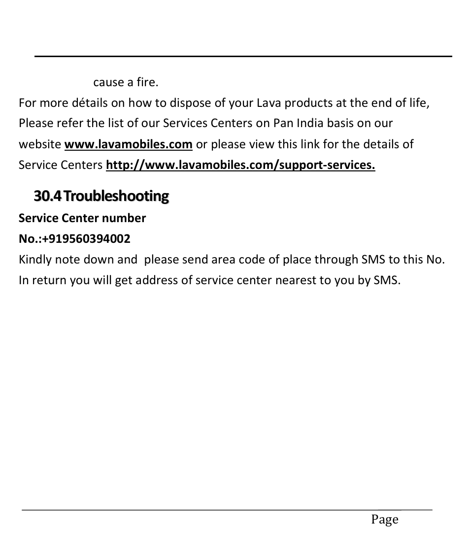 4 troubleshooting, Troubleshooting, User manual | Lava Mobiles Spark 285 User Manual | Page 26 / 29