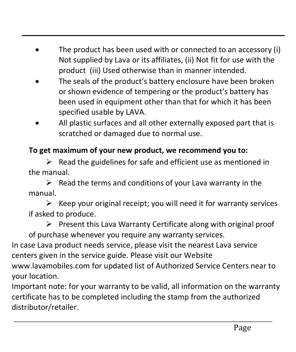 User manual | Lava Mobiles Spark 285 User Manual | Page 28 / 29