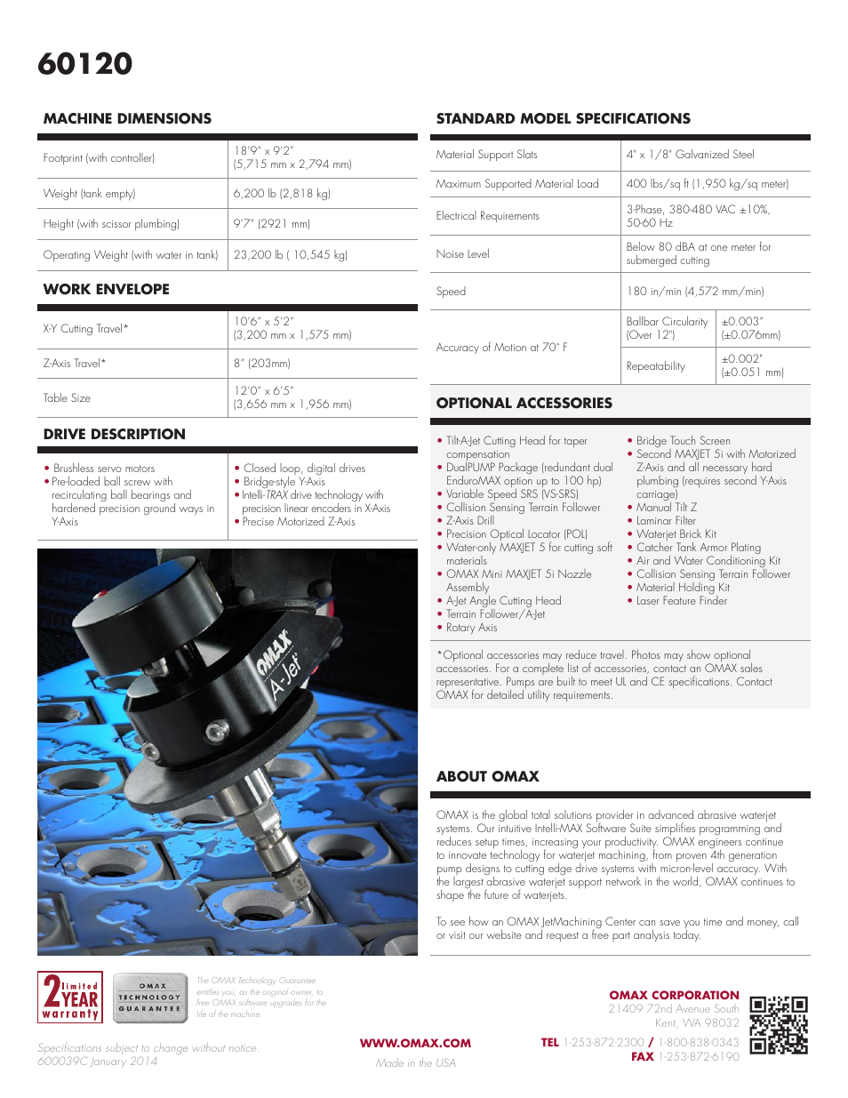 OMAX 60120 JetMachining Center User Manual | Page 2 / 2