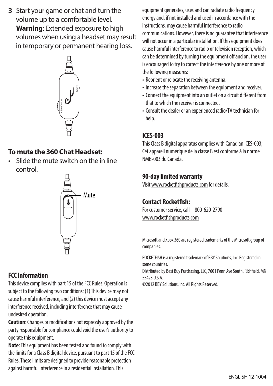 RocketFish RF-GXB1301 - Quick Setup Guide User Manual | Page 2 / 2