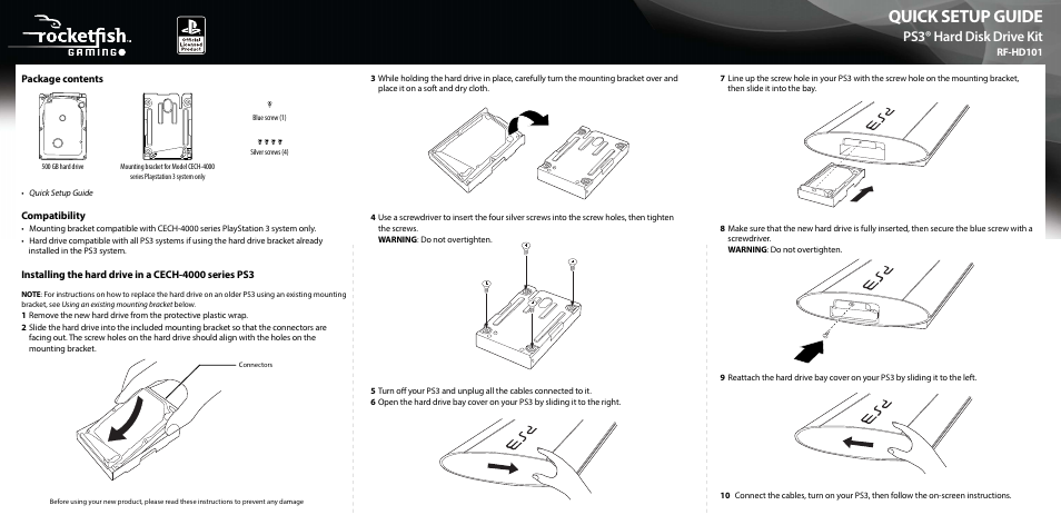 RocketFish RF-HD101 - Quick Setup Guide User Manual | 2 pages