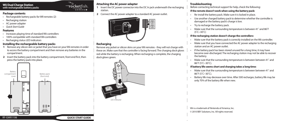 RocketFish RF-GWII1106 - Quick Setup Guide User Manual | 2 pages
