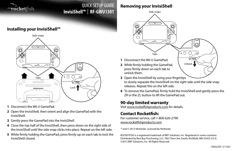 RocketFish RF-GWU1301 - Quick Setup Guide User Manual | 1 page