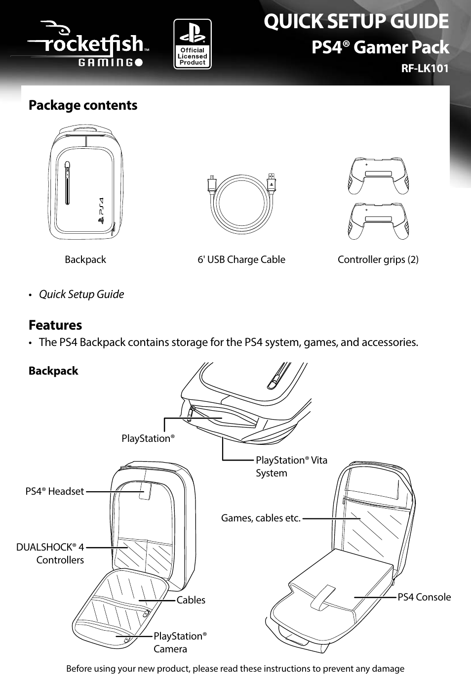 RocketFish RF-LK101 - User Manual User Manual | 2 pages