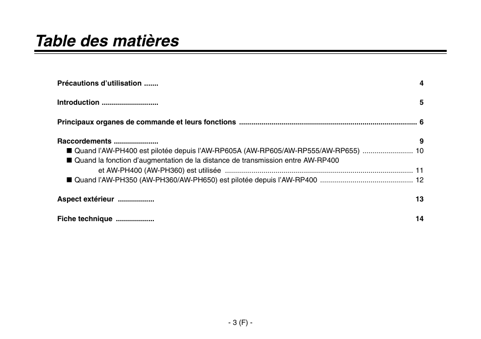 Panasonic AW-IF400 User Manual | Page 32 / 112