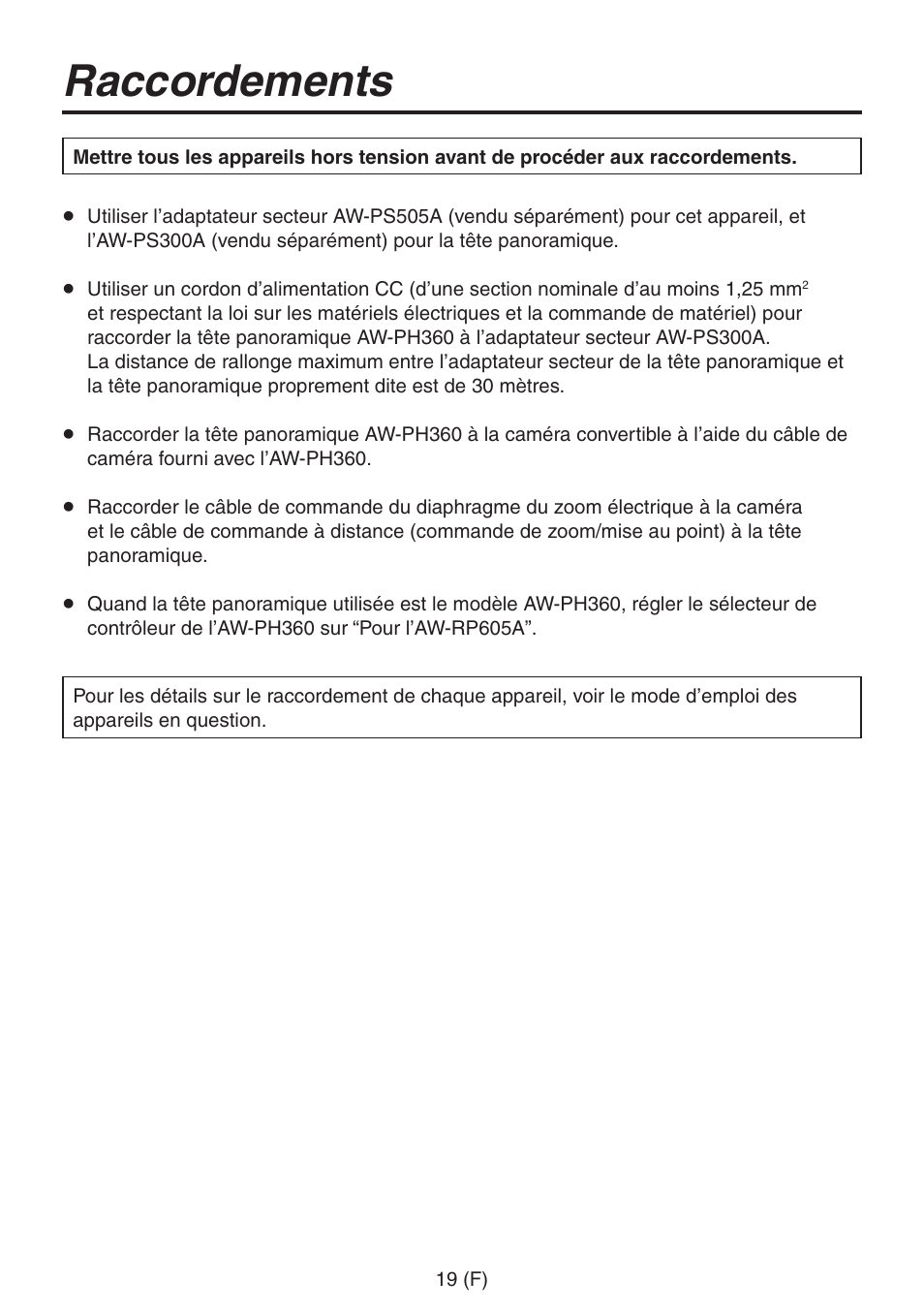 Raccordements | Panasonic AW-RP555 User Manual | Page 104 / 296