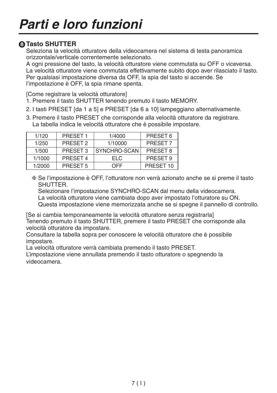 Parti e loro funzioni | Panasonic AW-RP555 User Manual | Page 134 / 296