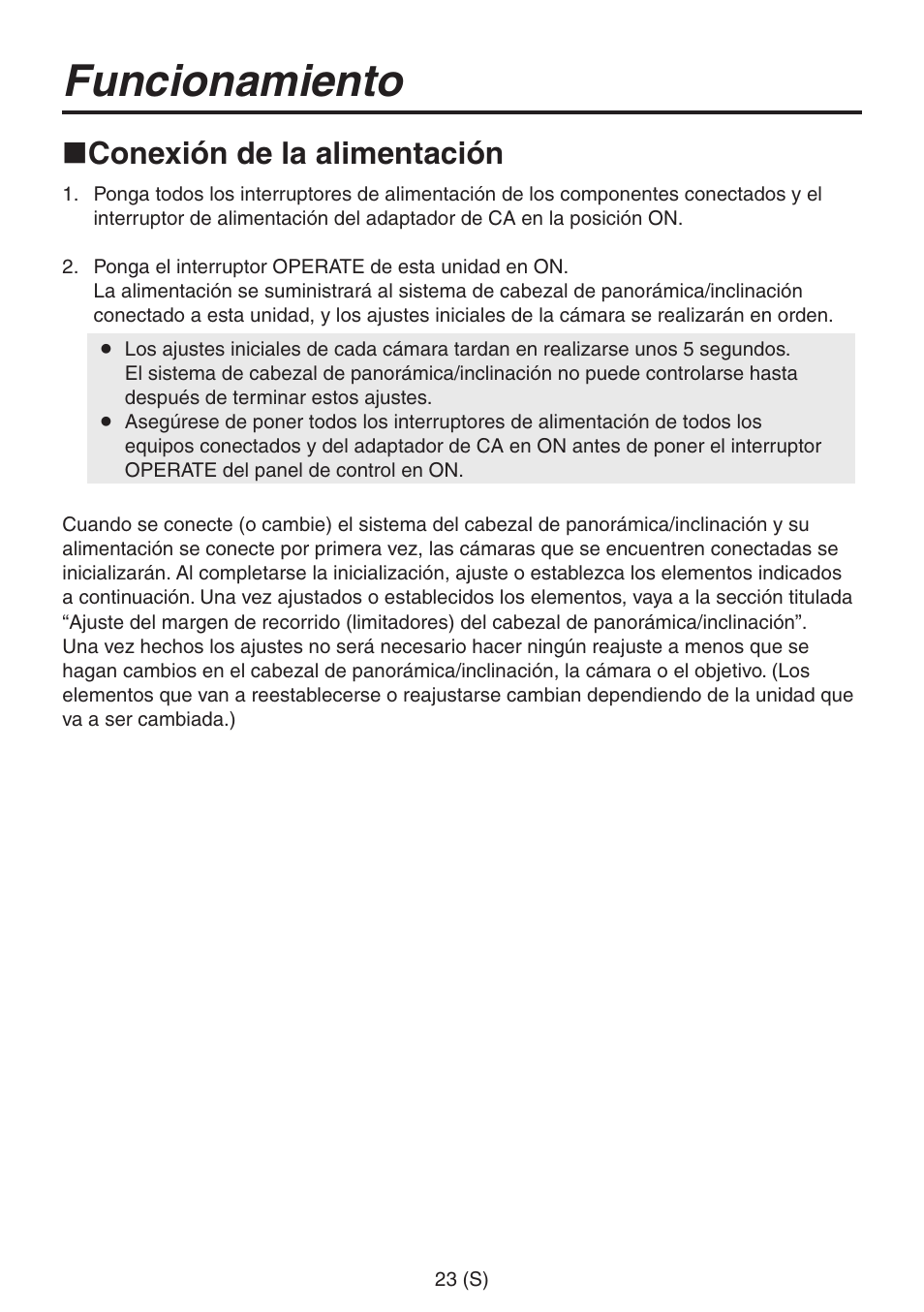 Funcionamiento, Conexión de la alimentación | Panasonic AW-RP555 User Manual | Page 192 / 296