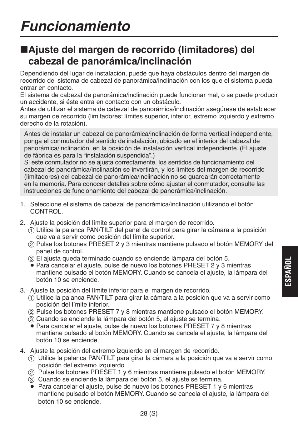 Funcionamiento | Panasonic AW-RP555 User Manual | Page 197 / 296