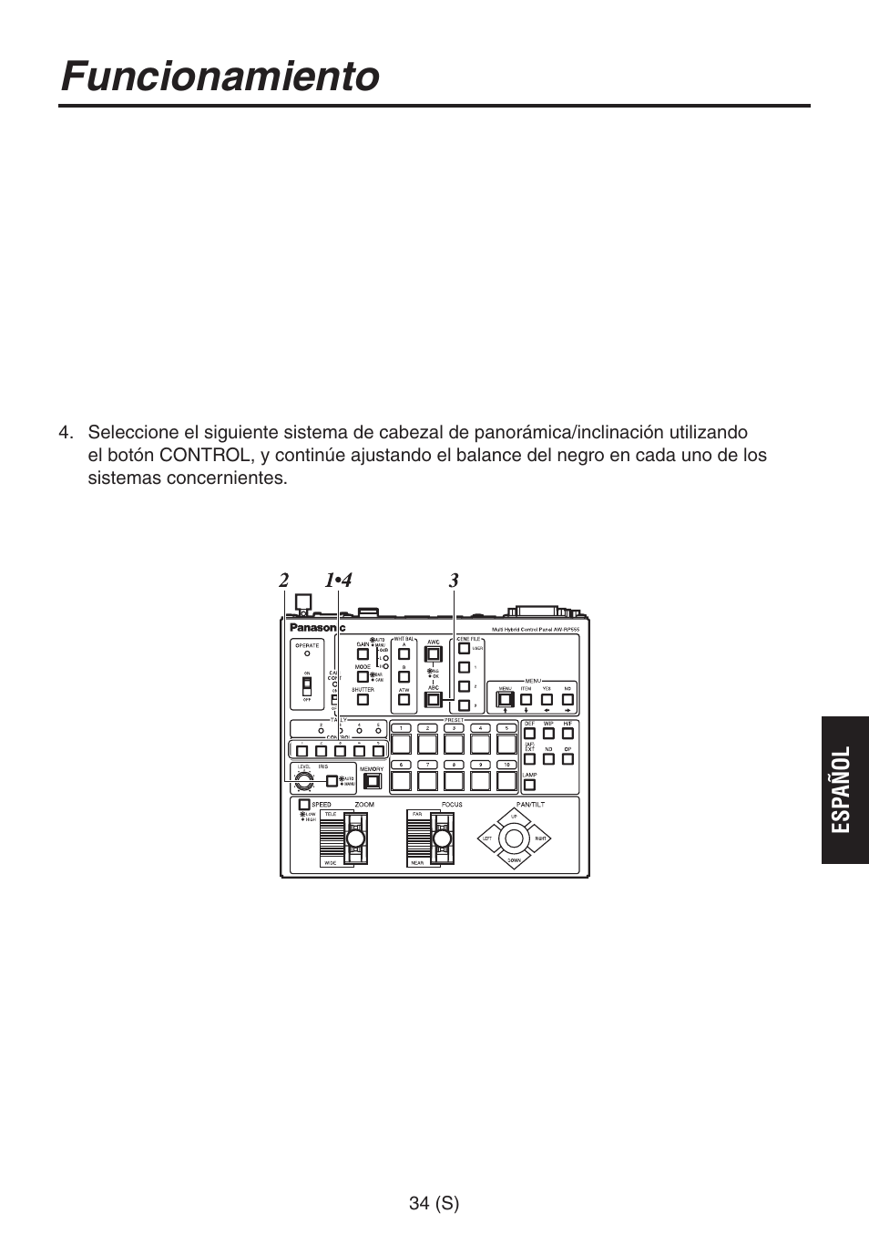 Funcionamiento | Panasonic AW-RP555 User Manual | Page 203 / 296