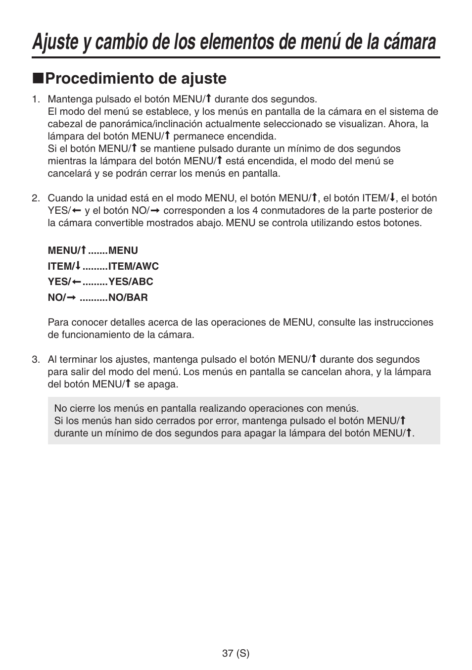 Procedimiento de ajuste | Panasonic AW-RP555 User Manual | Page 206 / 296