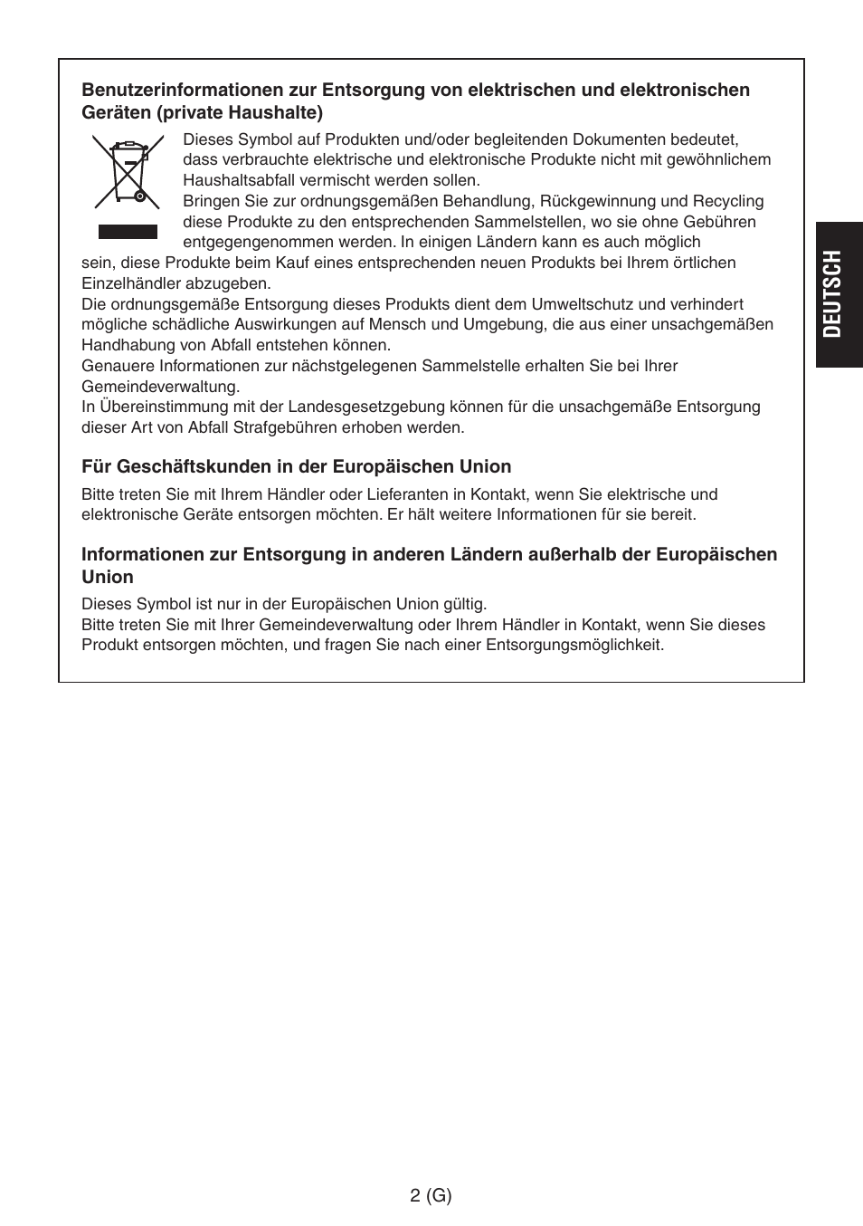 Deutsch | Panasonic AW-RP555 User Manual | Page 45 / 296