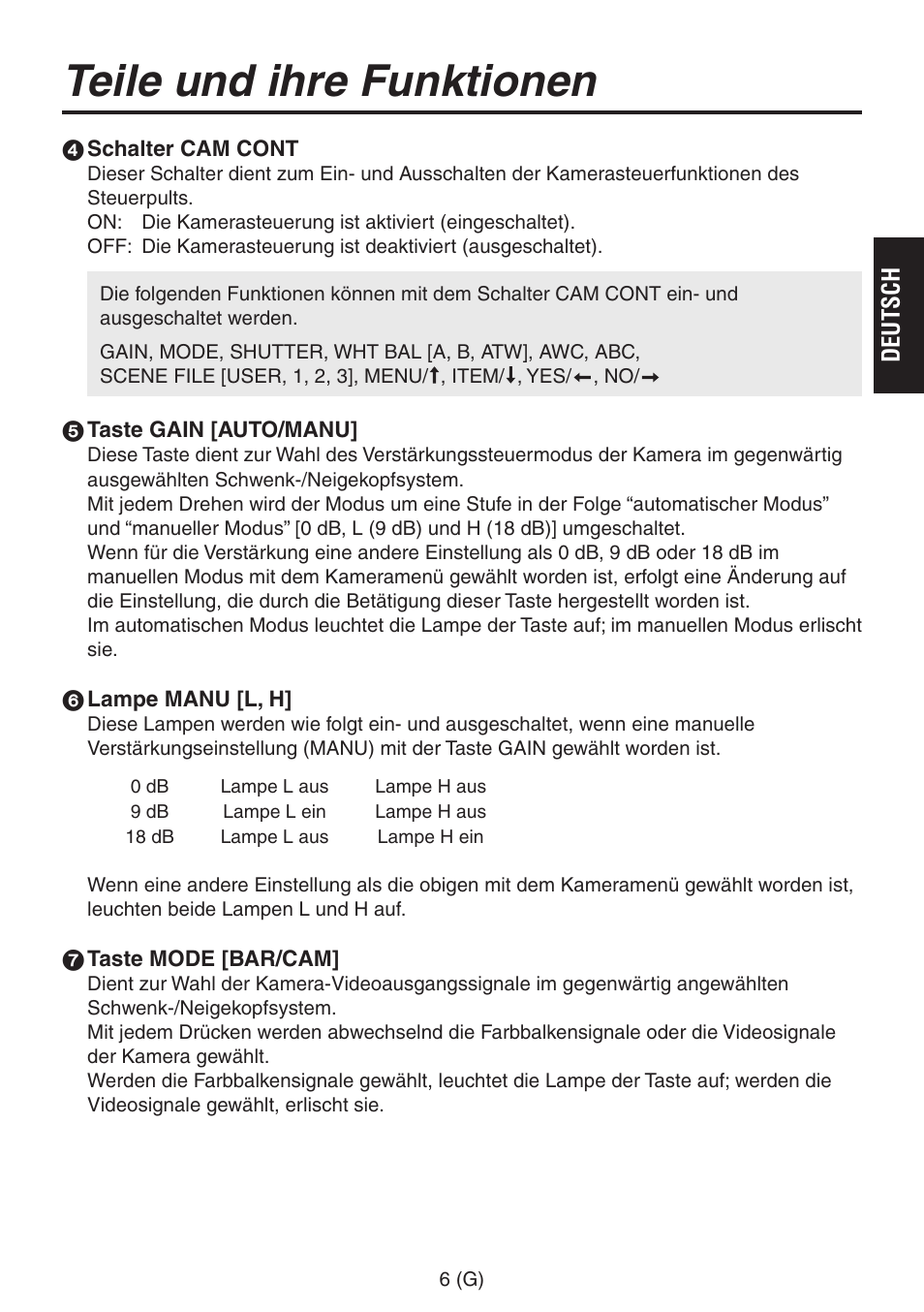 Teile und ihre funktionen | Panasonic AW-RP555 User Manual | Page 49 / 296
