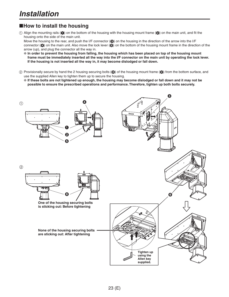 How to install the housing, Installation | Panasonic AW-PH650 User Manual | Page 24 / 44