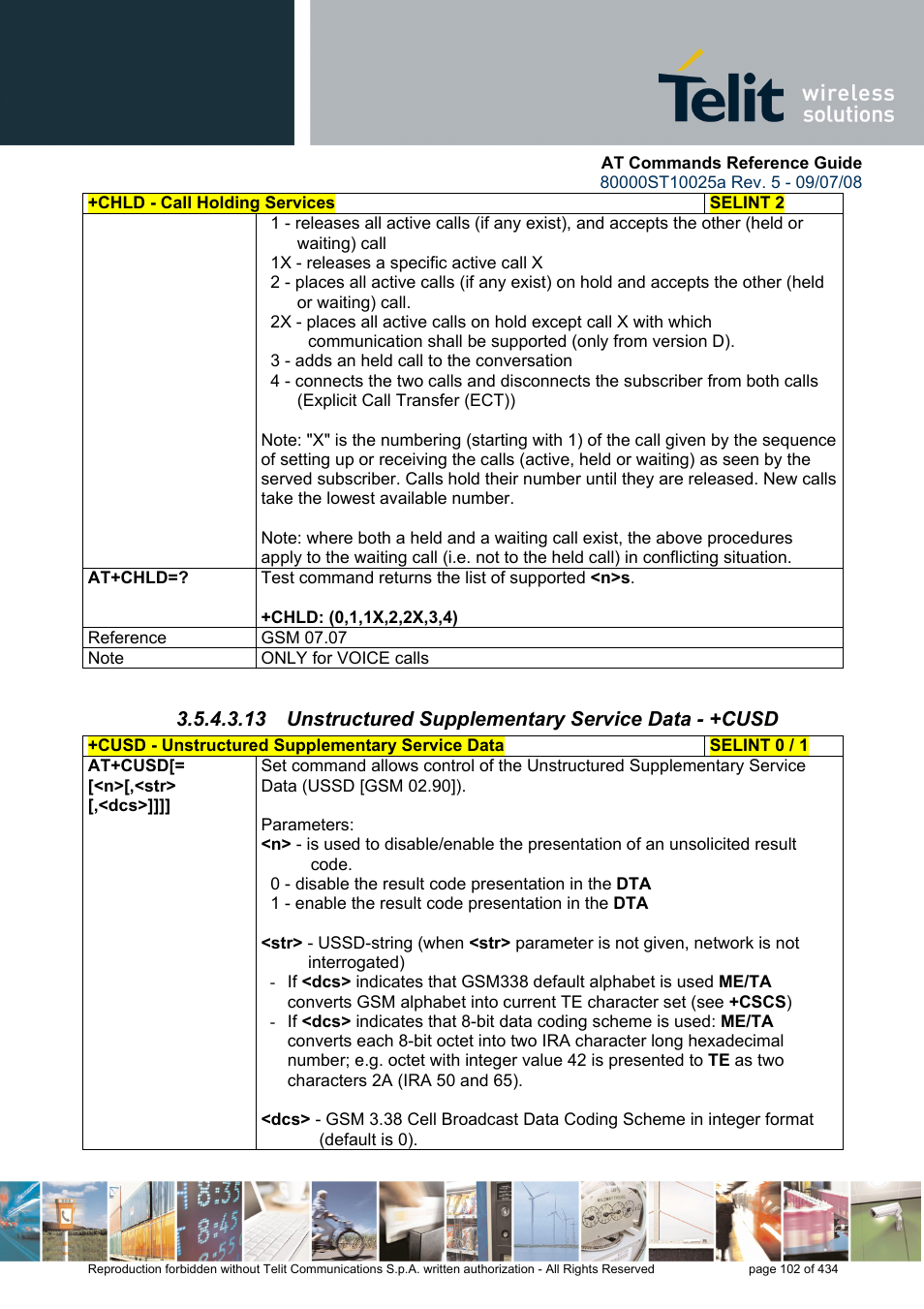 13 unstructured supplementary service data - +cusd | Rainbow Electronics GM862-QUAD-PY User Manual | Page 102 / 434