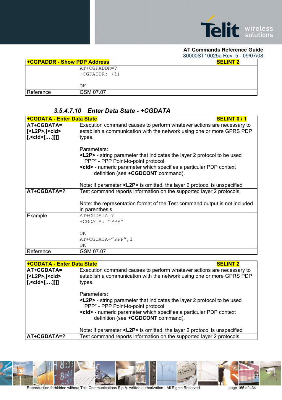 10 enter data state - +cgdata | Rainbow Electronics GM862-QUAD-PY User Manual | Page 165 / 434