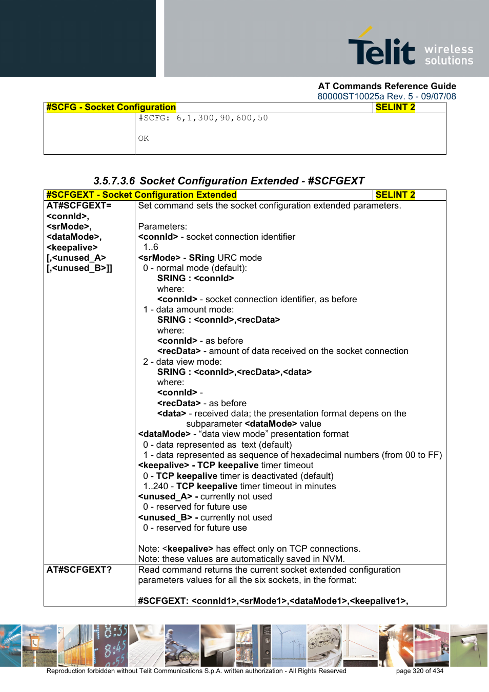 6 socket configuration extended - #scfgext | Rainbow Electronics GM862-QUAD-PY User Manual | Page 320 / 434
