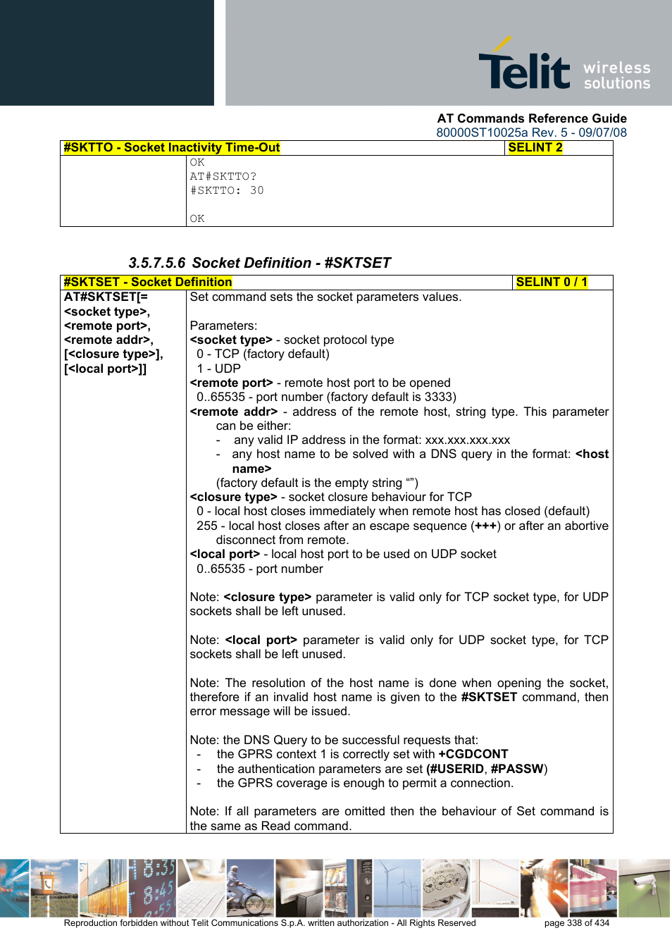 6 socket definition - #sktset | Rainbow Electronics GM862-QUAD-PY User Manual | Page 338 / 434