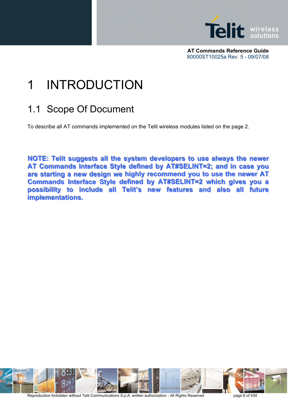 1 introduction, 1 scope of document, Introduction | Rainbow Electronics GM862-QUAD-PY User Manual | Page 6 / 434