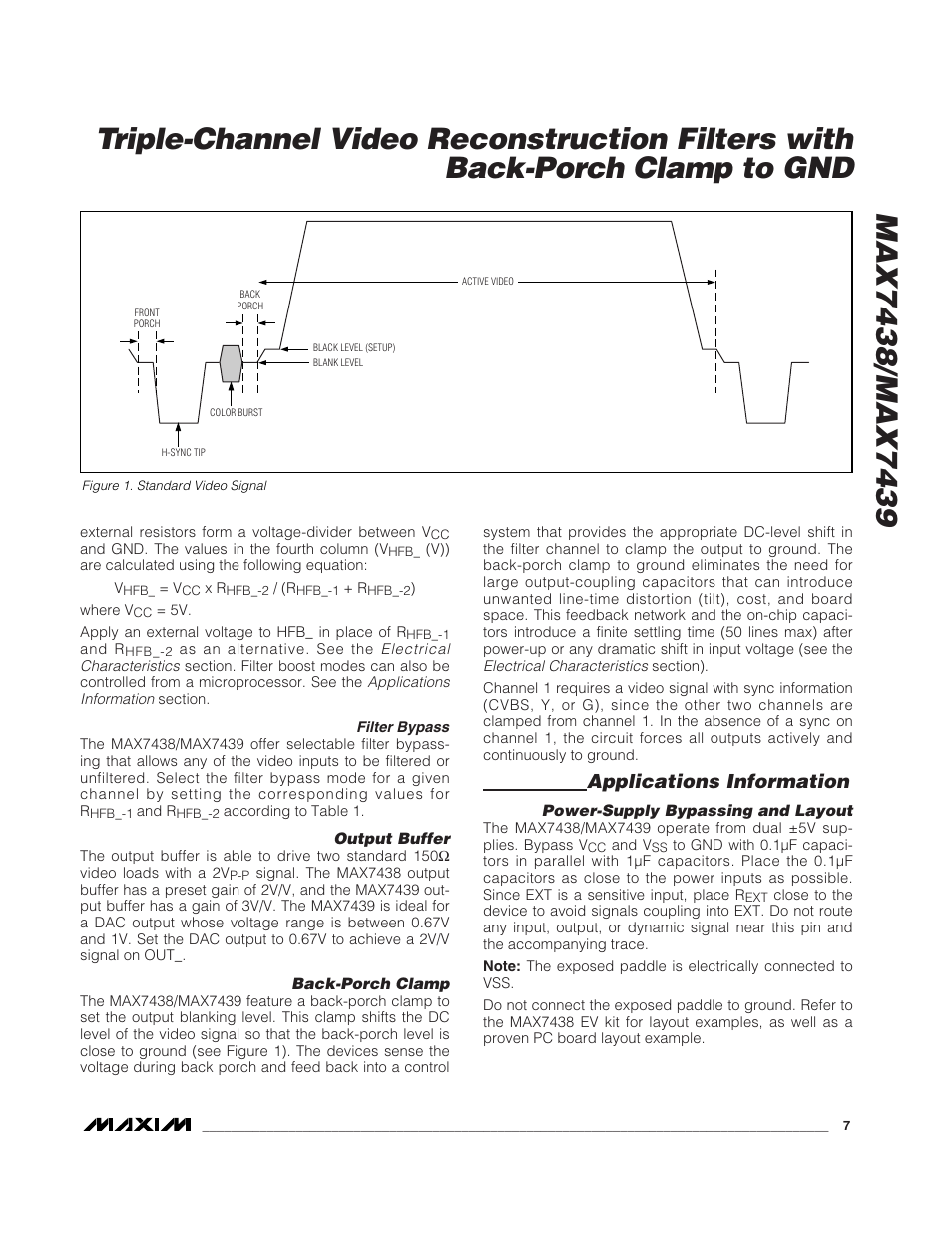 Applications information | Rainbow Electronics MAX7439 User Manual | Page 7 / 10