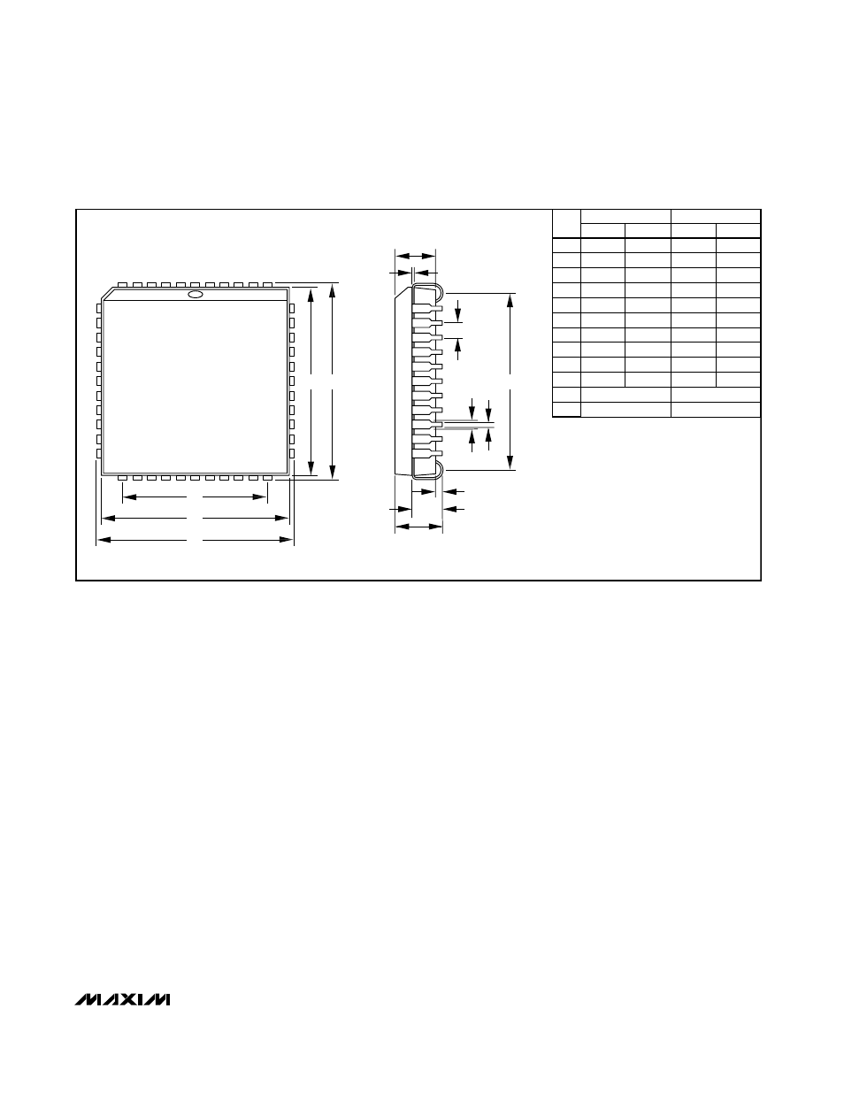 Package information, Pin plastic leaded chip carrier package | Rainbow Electronics MAX547 User Manual | Page 15 / 16