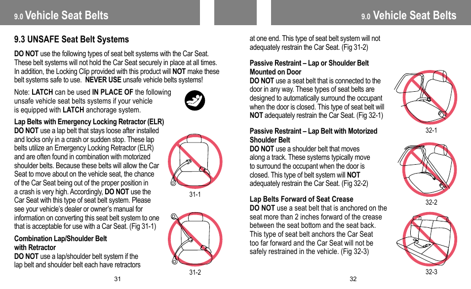 Vehicle seat belts | BabyTrend FB60408 - TRENDZ FASTBACK 3-IN-1 CAR SEAT - JELLY BEAN User Manual | Page 17 / 42