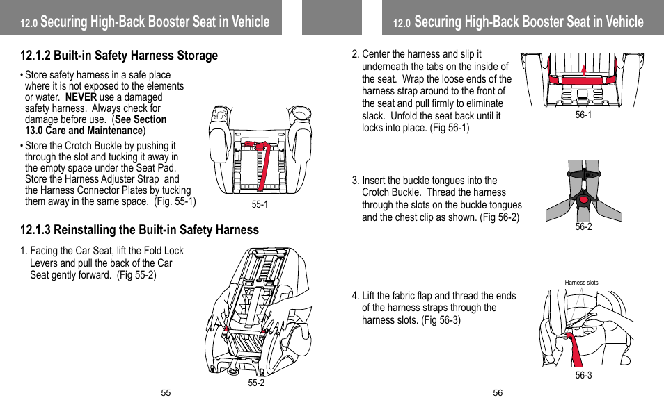 Securing high-back booster seat in vehicle | BabyTrend FB60408 - TRENDZ FASTBACK 3-IN-1 CAR SEAT - JELLY BEAN User Manual | Page 29 / 42