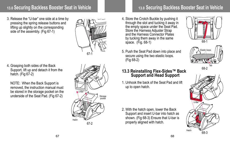 Securing backless booster seat in vehicle | BabyTrend FB60408 - TRENDZ FASTBACK 3-IN-1 CAR SEAT - JELLY BEAN User Manual | Page 35 / 42