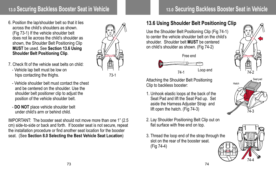 Securing backless booster seat in vehicle | BabyTrend FB60408 - TRENDZ FASTBACK 3-IN-1 CAR SEAT - JELLY BEAN User Manual | Page 38 / 42