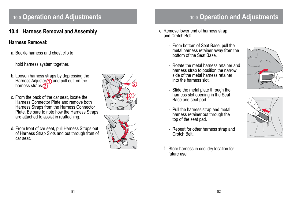 Operation and adjustments | BabyTrend HYBRID 3-IN-1 User Manual | Page 42 / 48