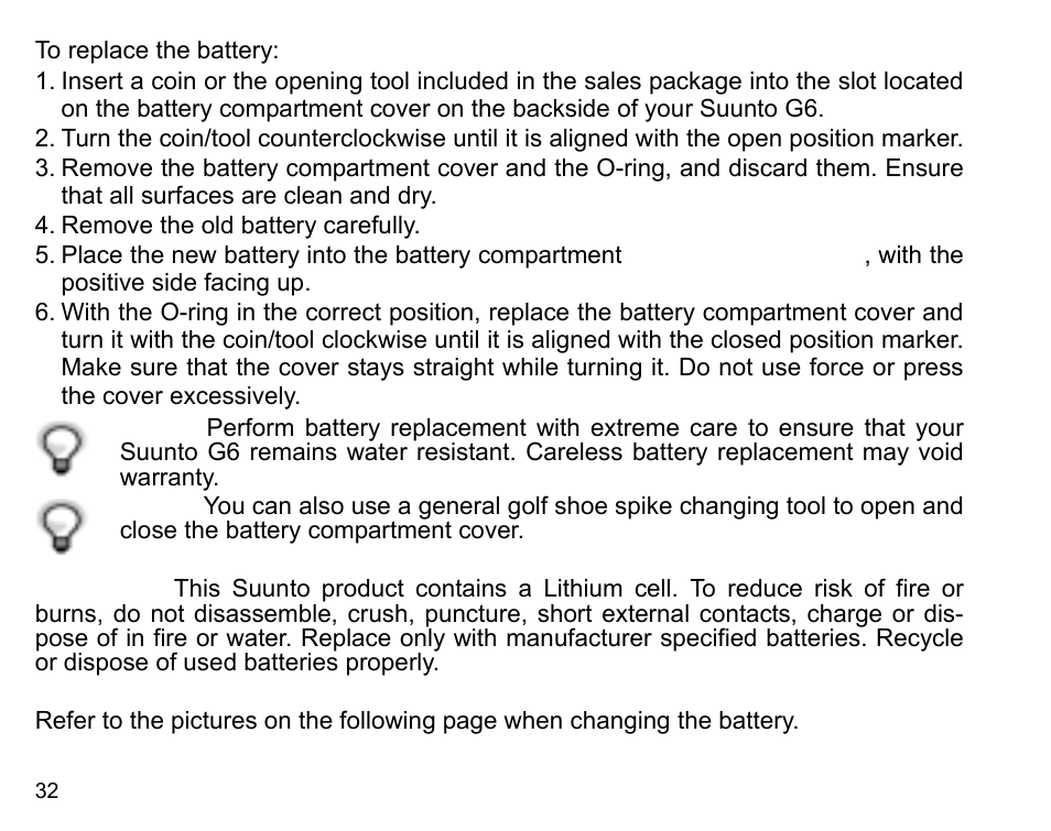 SUUNTO G6 & G6 Pro User Manual | Page 33 / 46