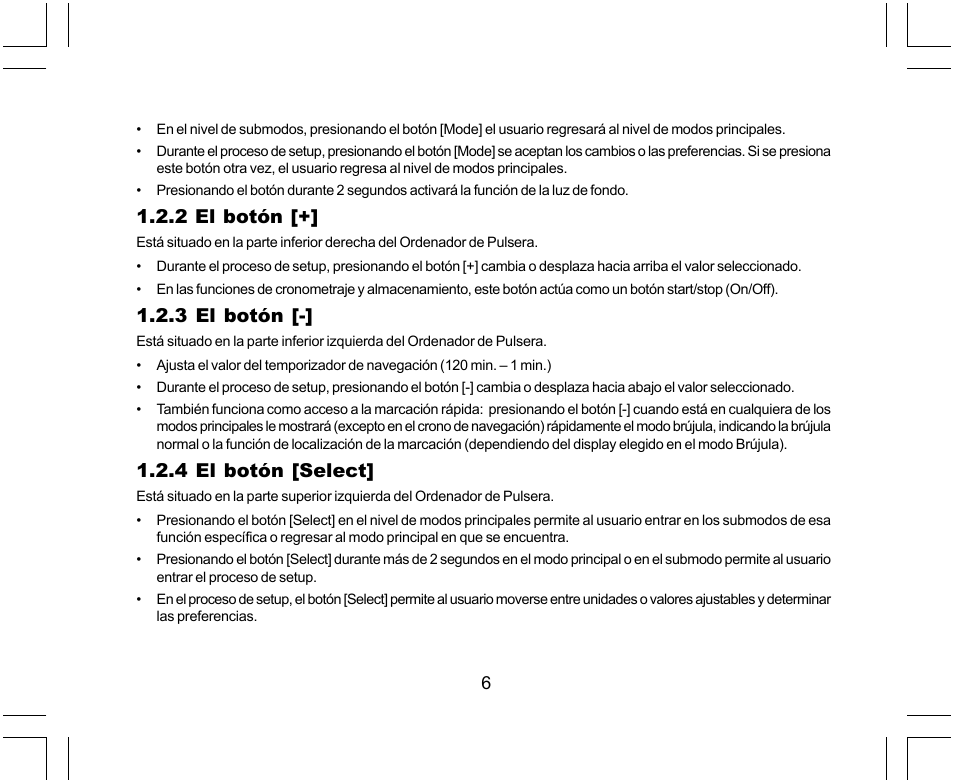 2 el botón, 3 el botón, 4 el botón [select | SUUNTO Yachtsman User Manual | Page 108 / 270